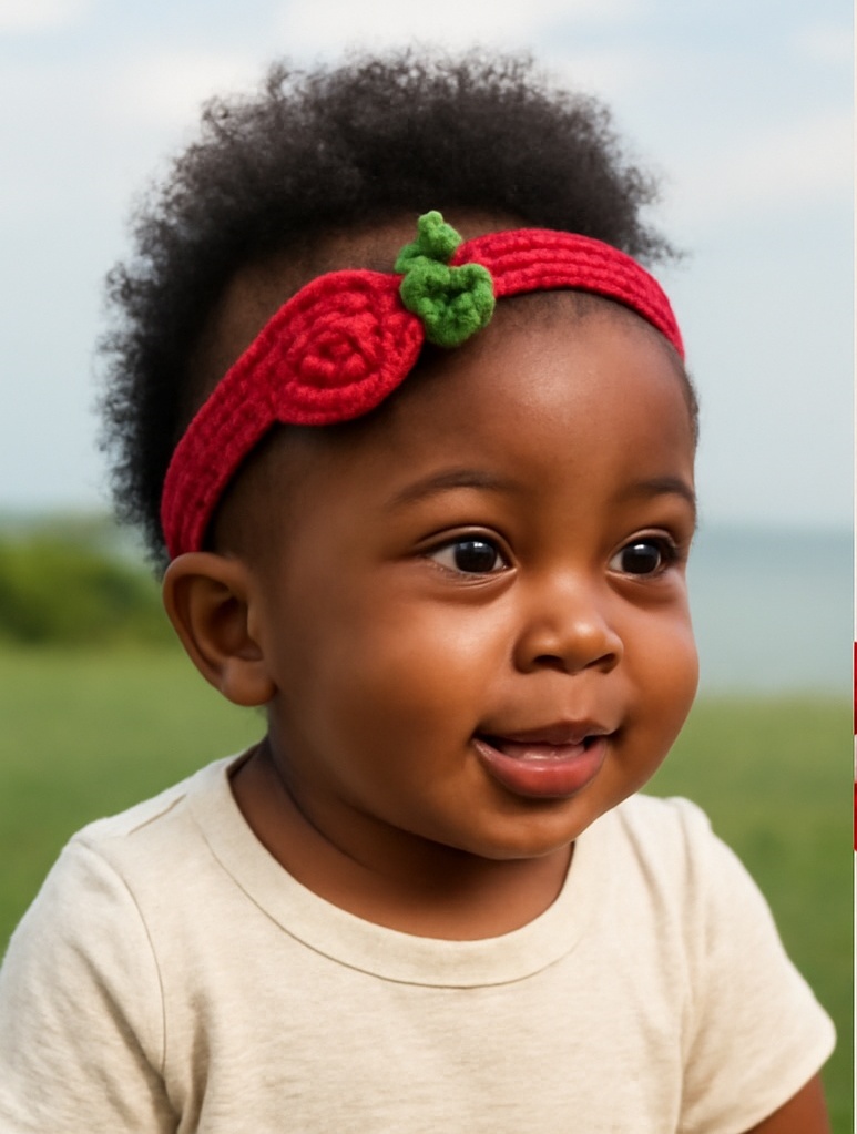Strawberry Papaya Baby Headband